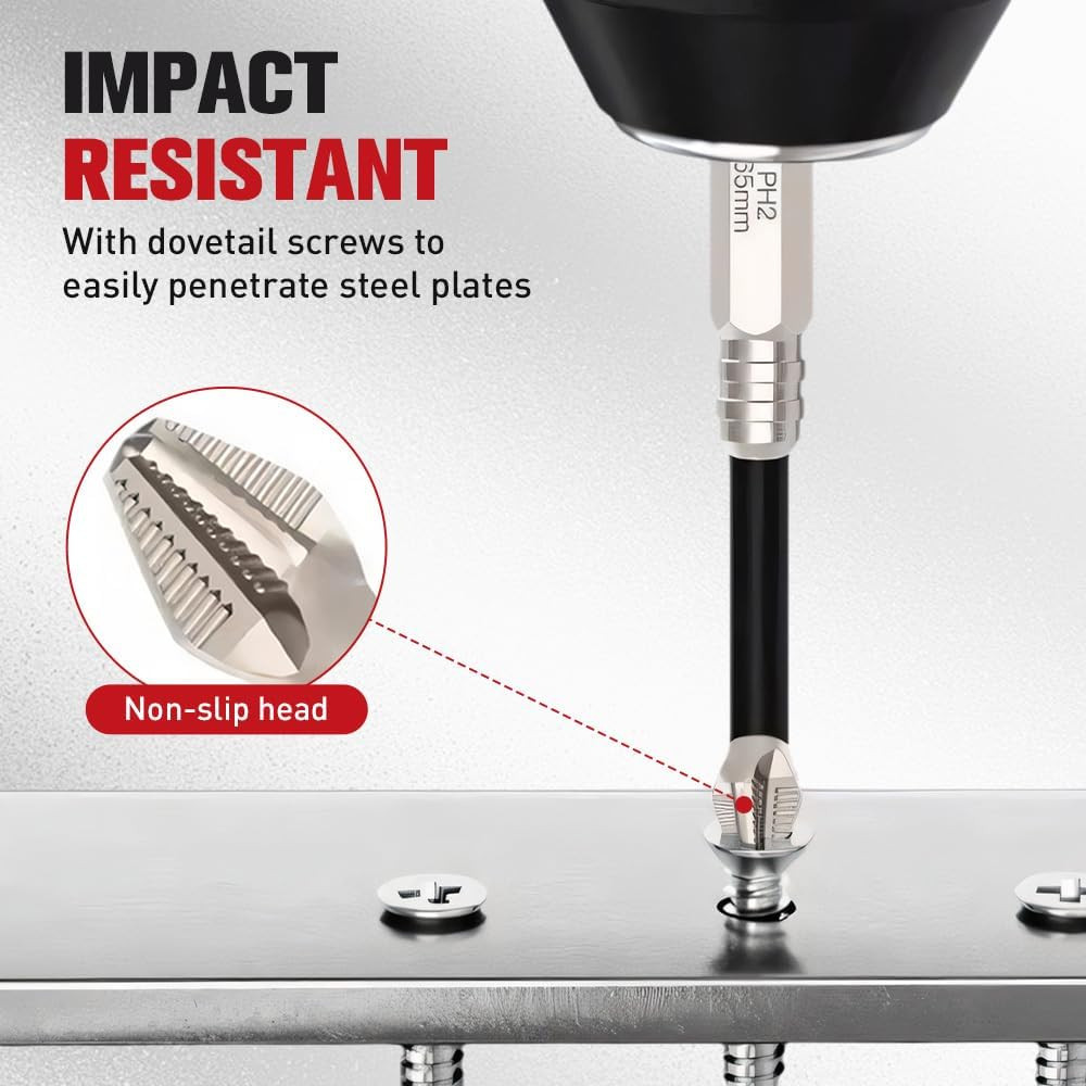 9PCS High Magnetic Screwdriver Drill Bit Set, Premium Universal Strong Magnetic