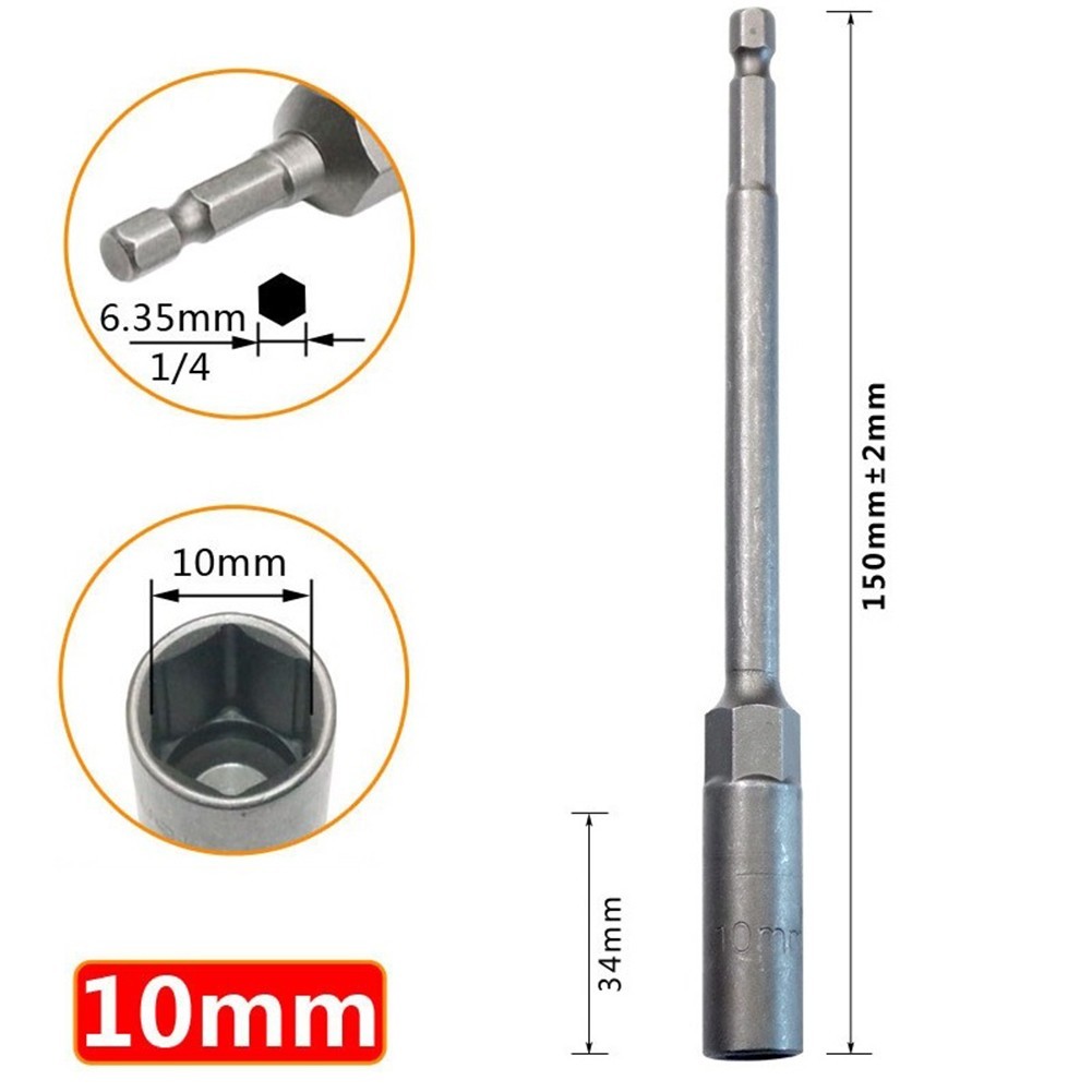 Socket Wrench Adapter Chrome Vanadium Steel Driver Drill Bit Carpentry