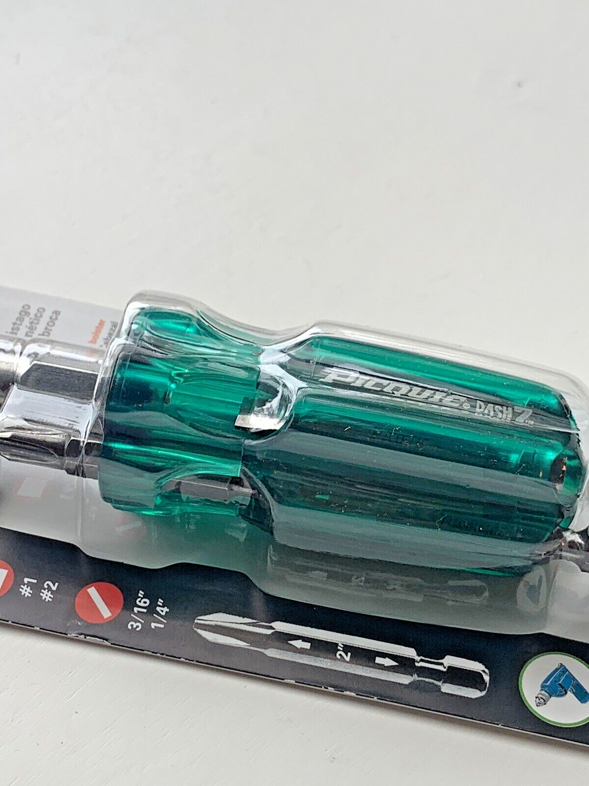PICQUIC DASH 7 Screwdriver – Multi Bit with 7 Hex Powerbits – Emerald Green
