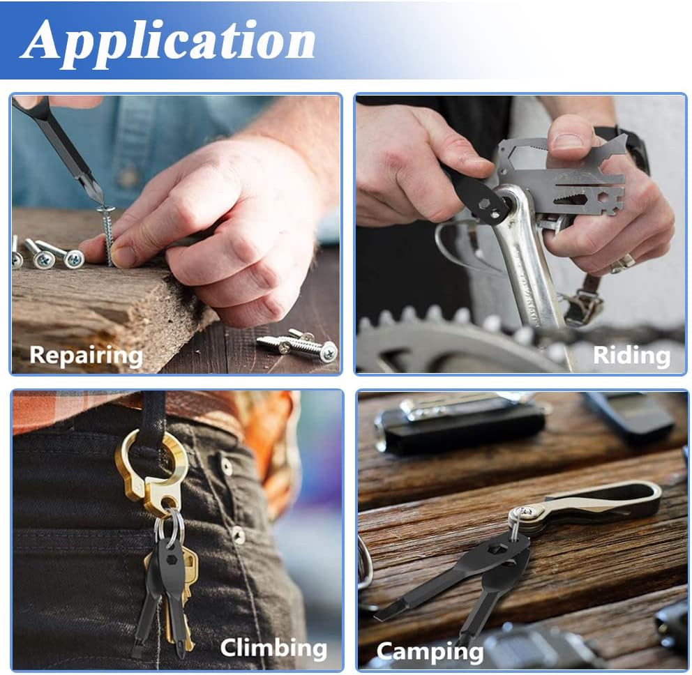 8Pcs Mini Keychain Screwdriver,Outdoor Portable EDC Multifunction Screwdriver Se