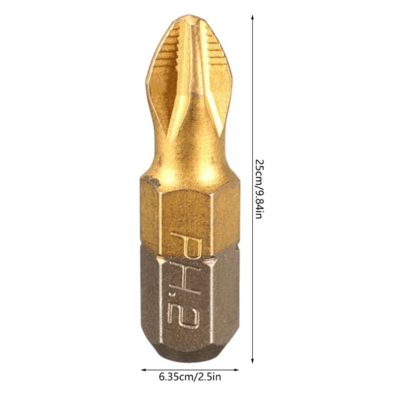 Complete 10pcs PH2 Screwdriver Bit Set Antislip Drill Bit for Woodworking