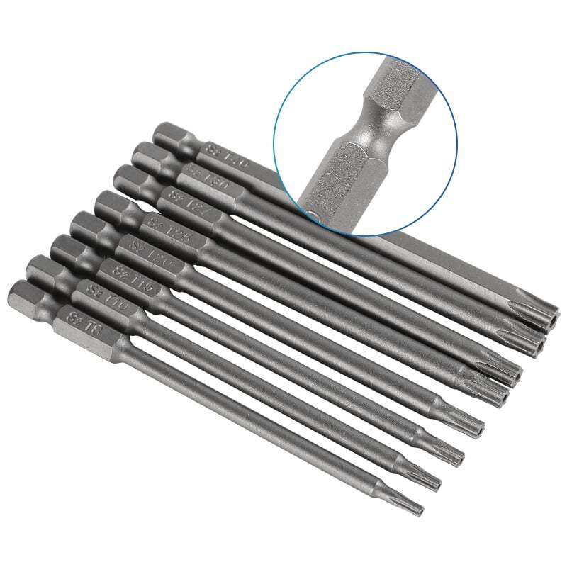 8pcs Torx Bit Set + Hex Key Allen Bit Set – For Power Drill & Impact Driver