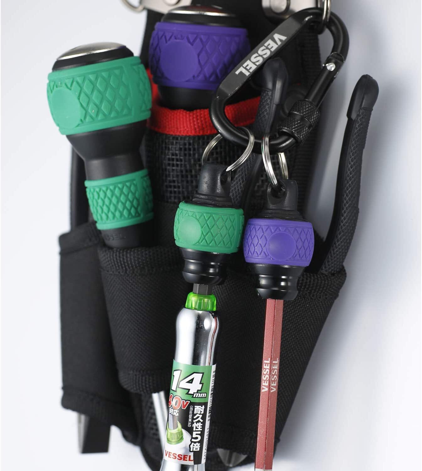 VESSEL Ball Grip Quick Catcher Carrying Socket Bit Holder 4 Color No.QB China