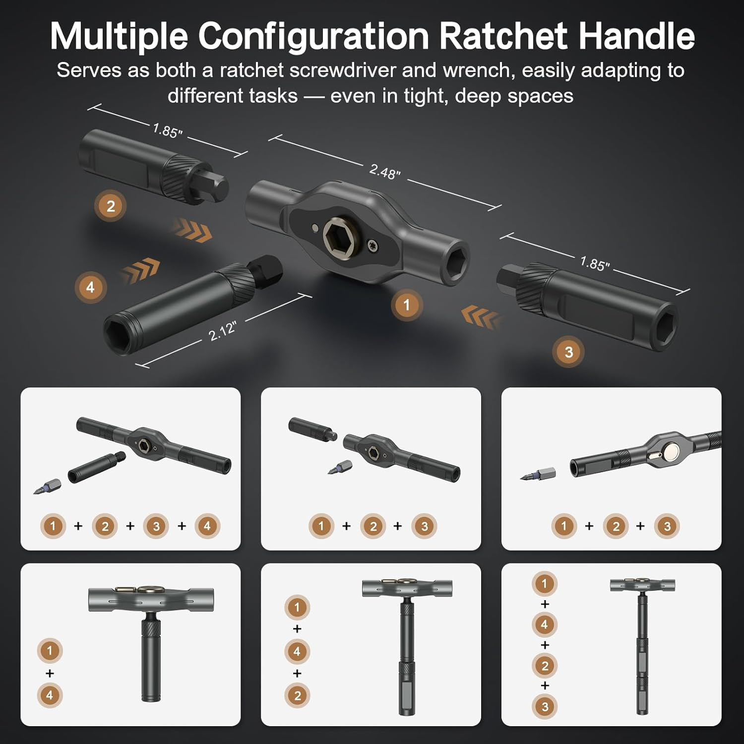 42 in 1 Magnetic Screwdriver Set DIY Ratchet Screwdriver Set Multi Bit Magnetic