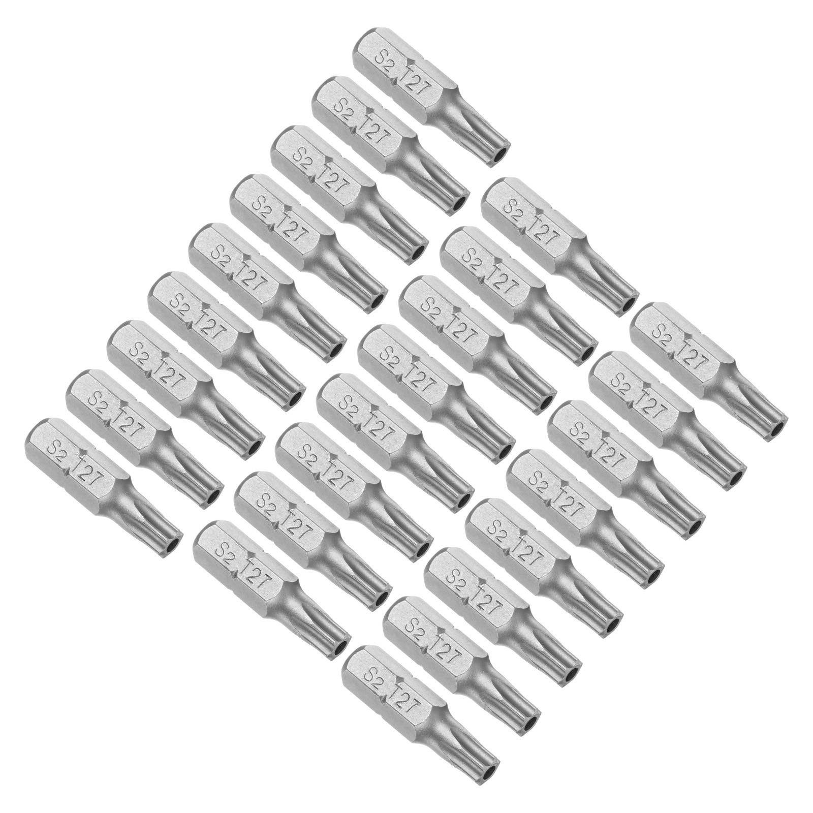 25pcs Torx Screwdriver Bits 1/4″ Hex Shank 25mm T27 Magnetic Screwdrivers Bit