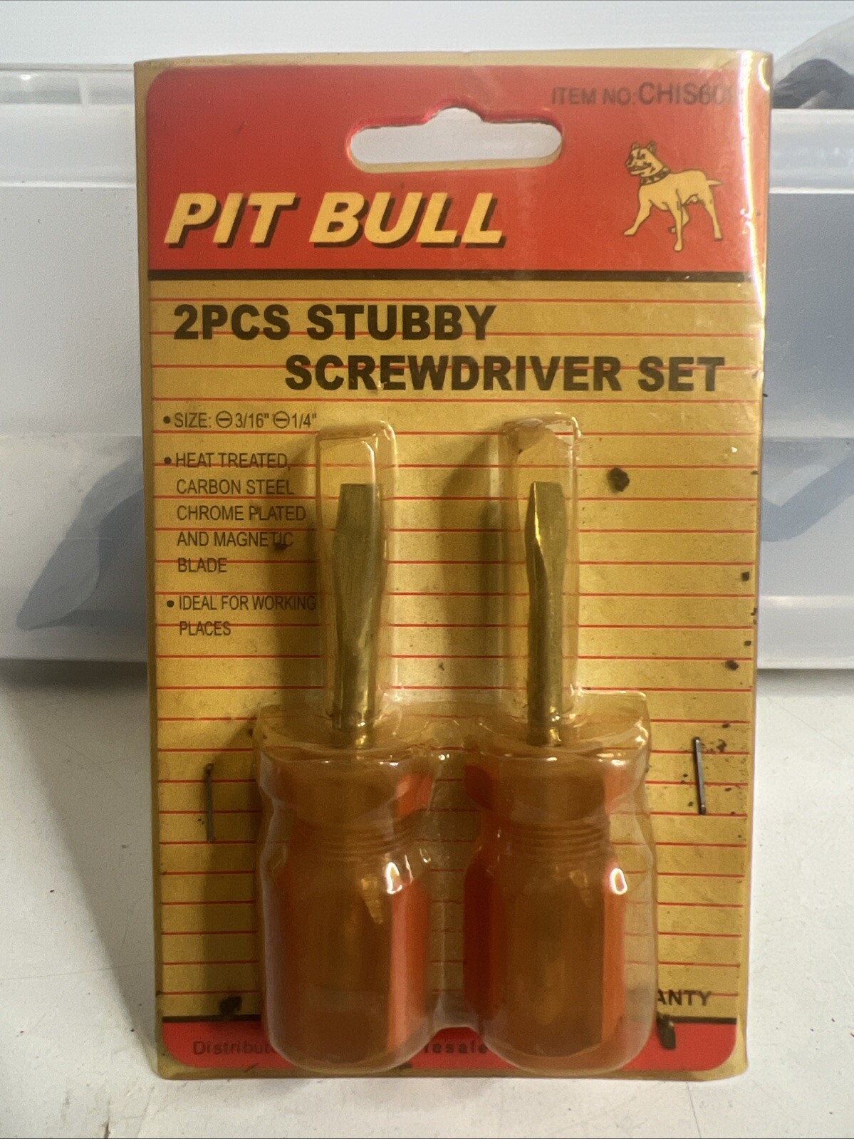Pitbull Tools2-PC STUBBY Flathead SCREWDRIVER SET