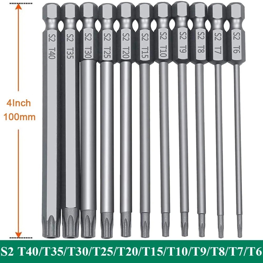 11-Piece Torx Screwdriver Bit Set – Multi-Size (T6-T40) for Vehicle Maintenance