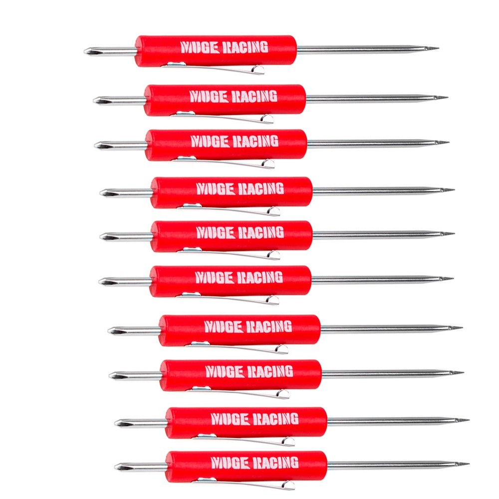 10X Green Mini Pocket Screwdriver Phillips & Flat Head Tip with Magnet and Clip