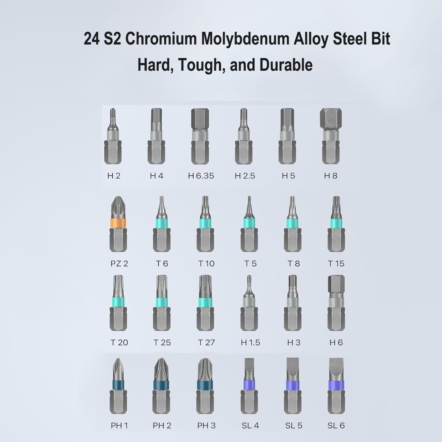 24-in-1 Ratchet Screwdriver Set, Magnetic Precision Bits with Detachable Handle