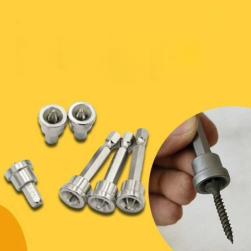 5PCS Magnetic Positioning Screwdriver Bits 25mm/50mm Woodworking Screw Hex Tools