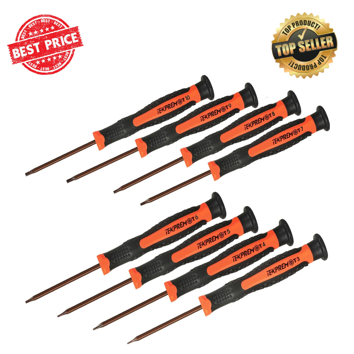 8 in 1 Small Torx Screwdriver Set with T3 T4 T5 T6 T7 T8 T9 T10 Torx Security Bi