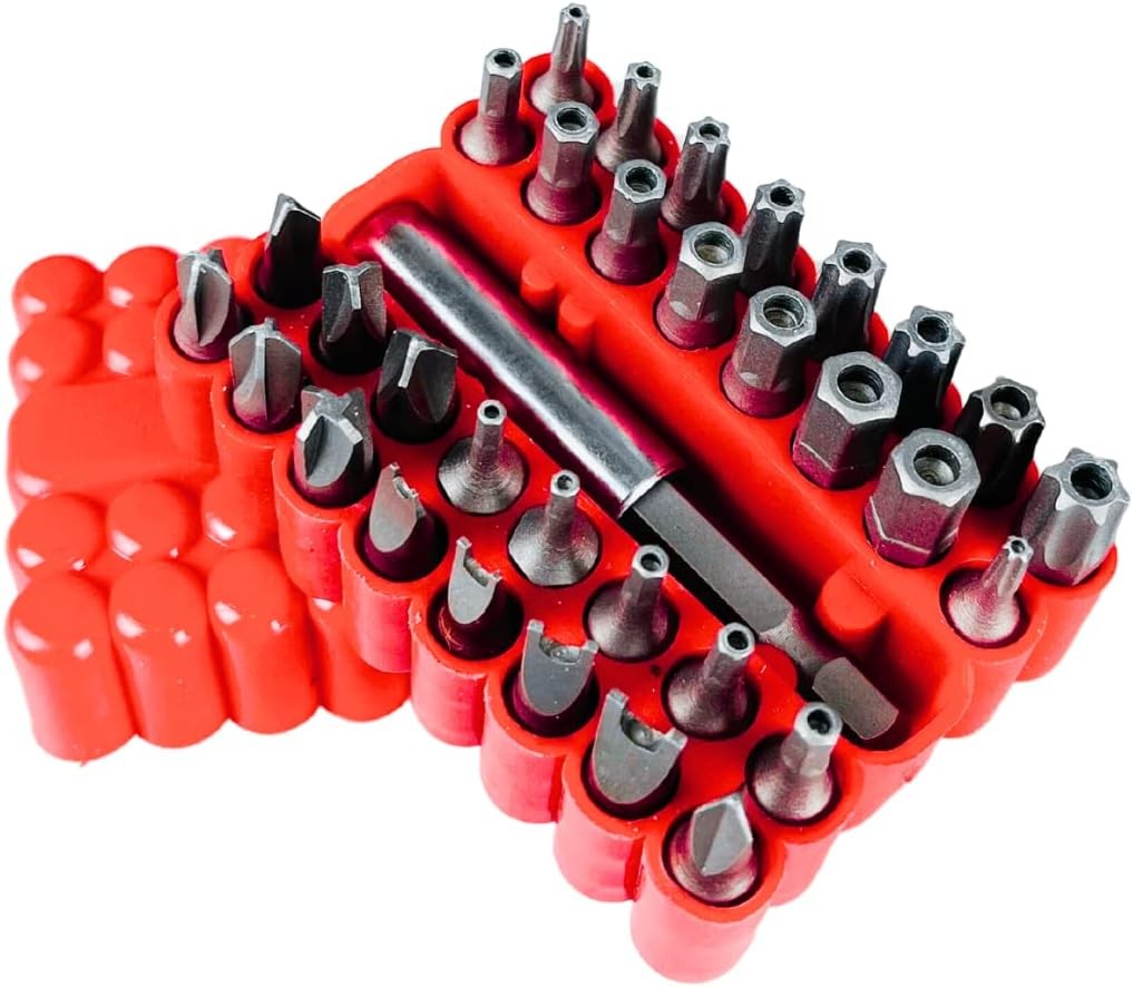 33PCS Proof Security Hex Key Set Torq Star Spanner Torx Bits &Tamper Screwdriver