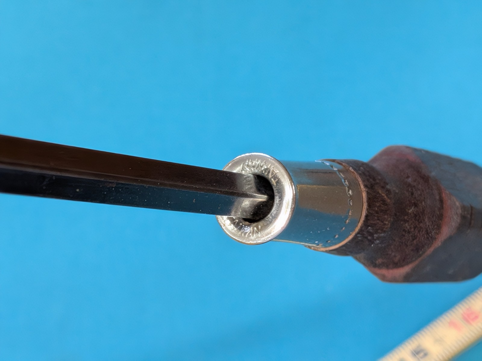 Extra Long 23″ Phillips #2 Screwdriver w/ Square Shank & Wood Handle GOOD+