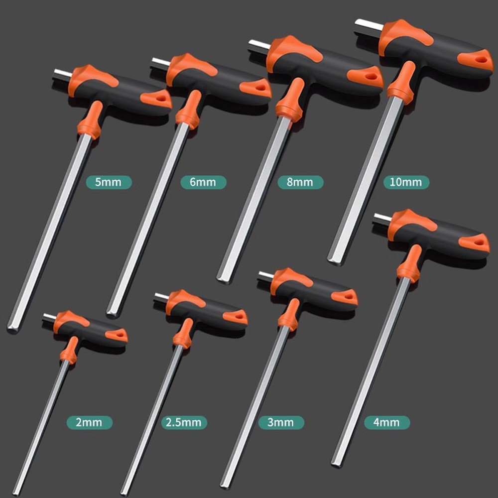 T-Handle Hex Key Allen Key Hexagon Key Keys Set Chromium Vanadium Steel 2mm-12mm