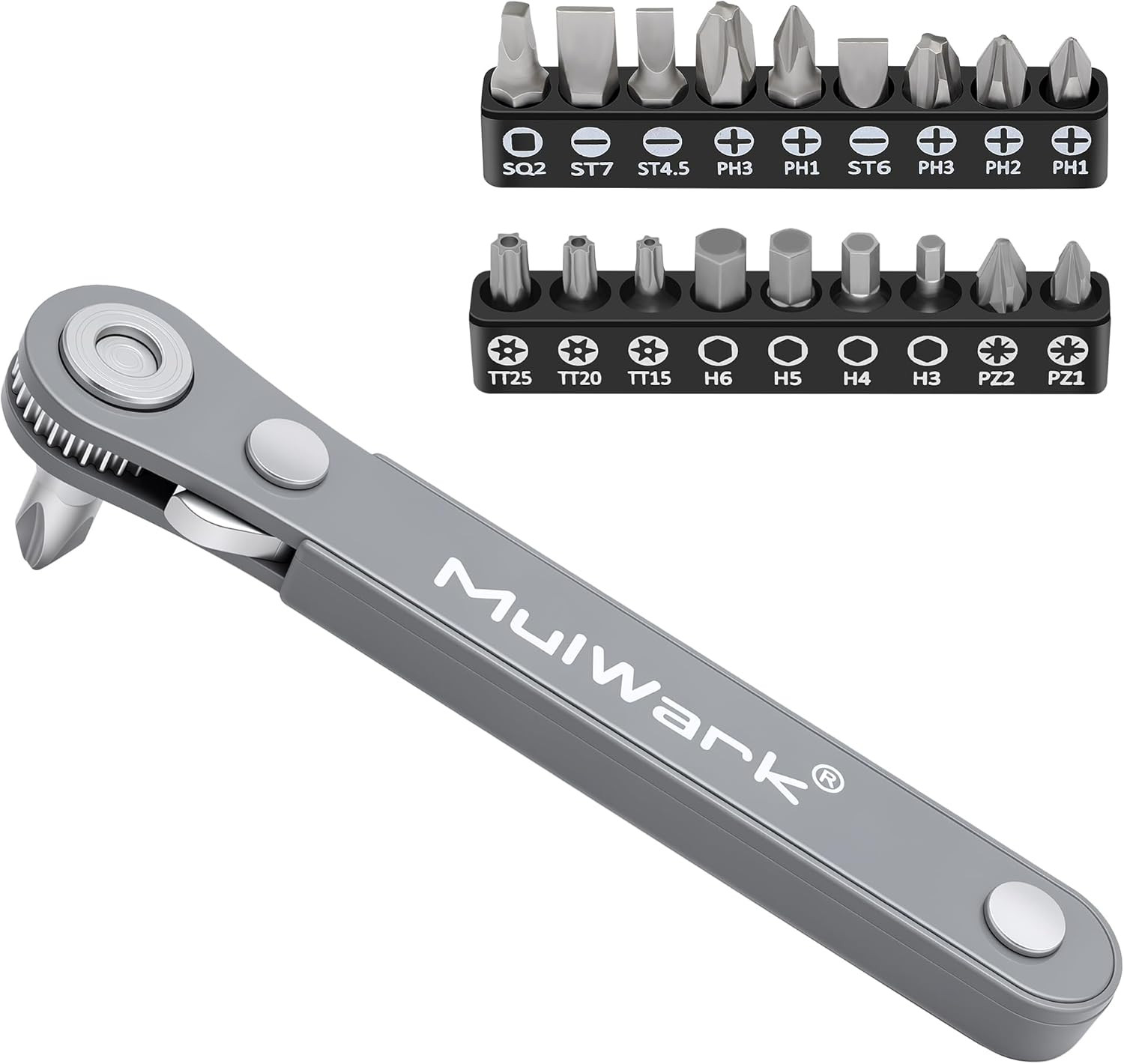 20Pc 1/4 Ultra Low Profile Mini Ratchet Wrench Close Quarters Screwdriver Set wi