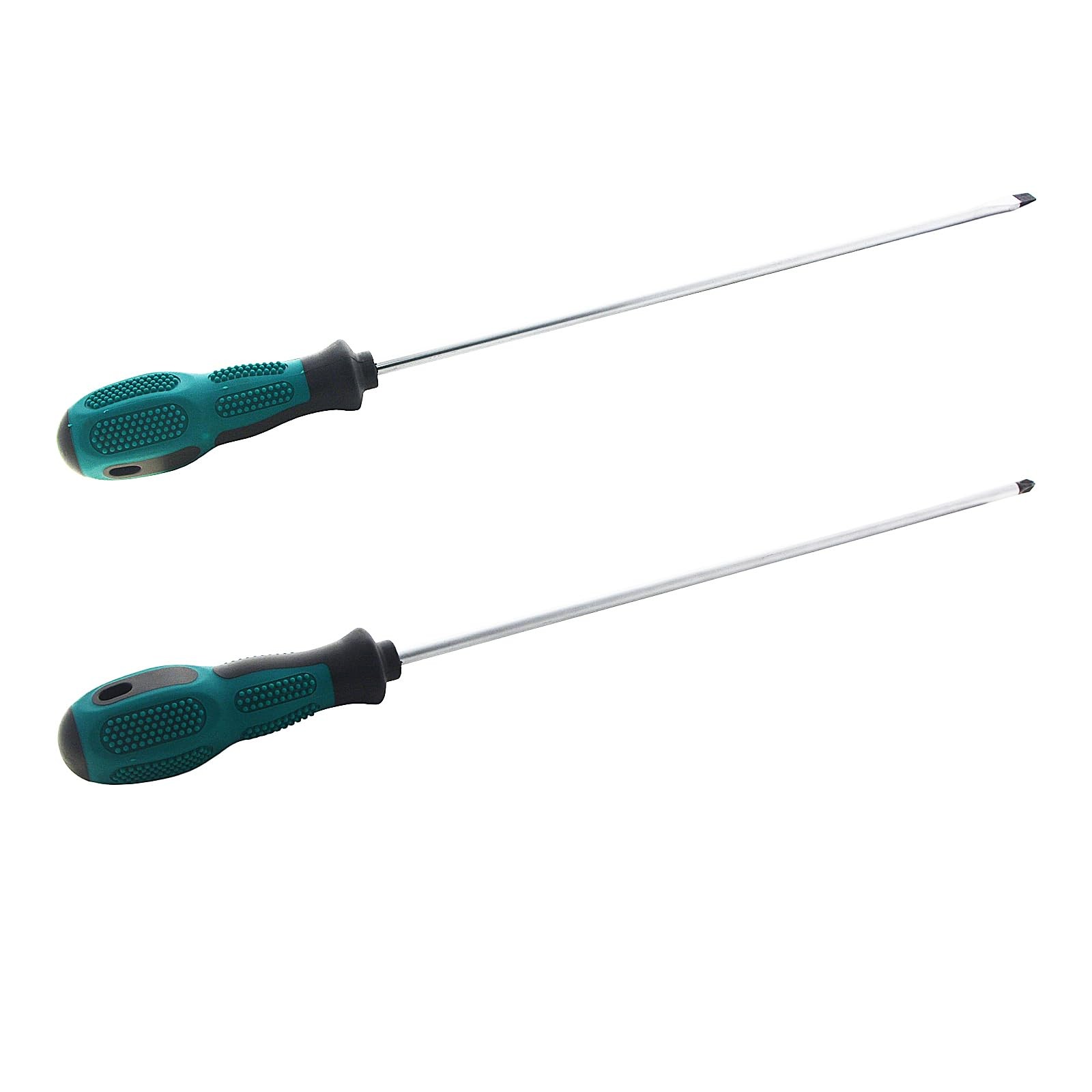 YXQ Long Screwdriver 12-inch Tip Cross Head and Silver Tone, Green, Black