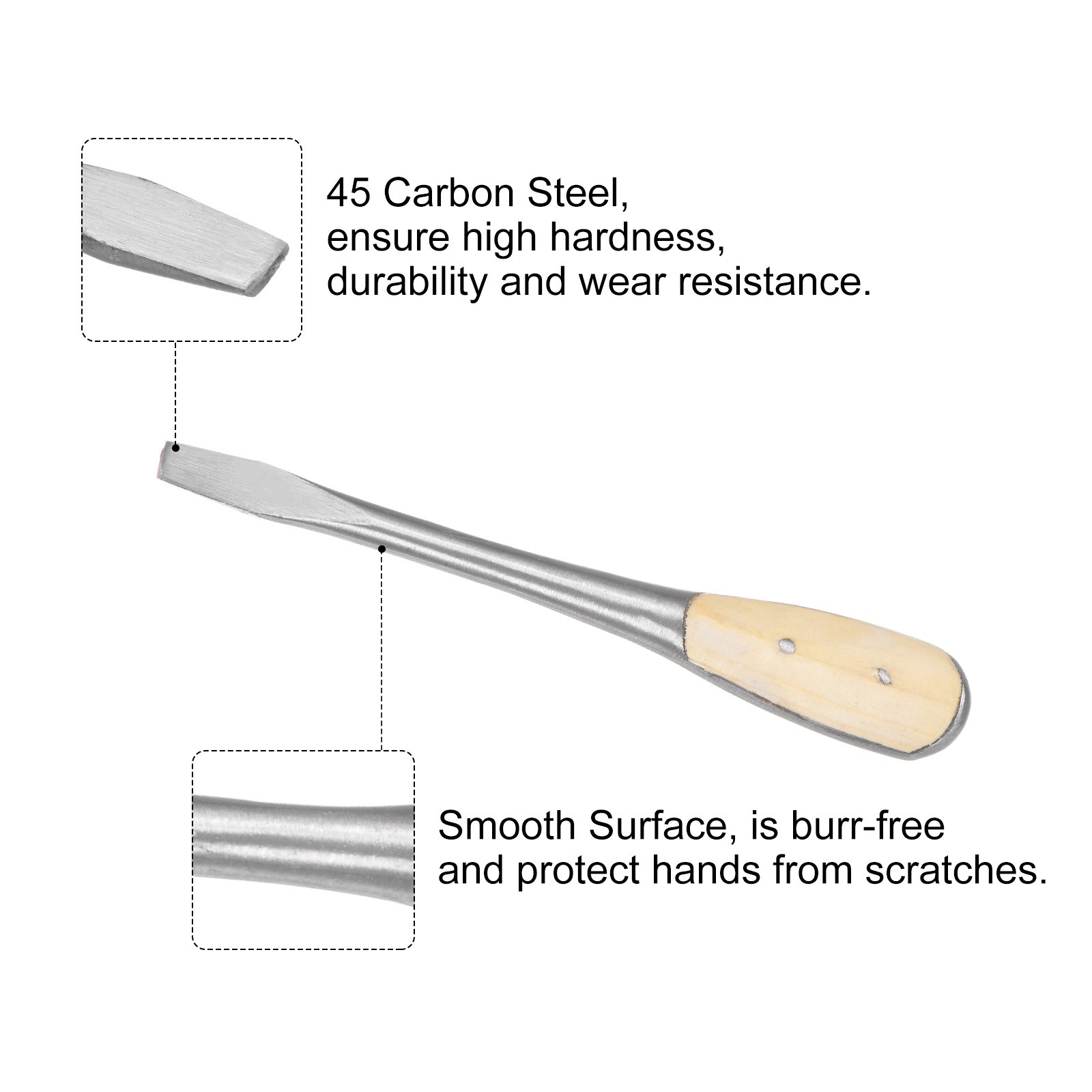 Slotted Screwdriver SL9 8″ Flat-Blade Screwdrivers with Wooden Handle