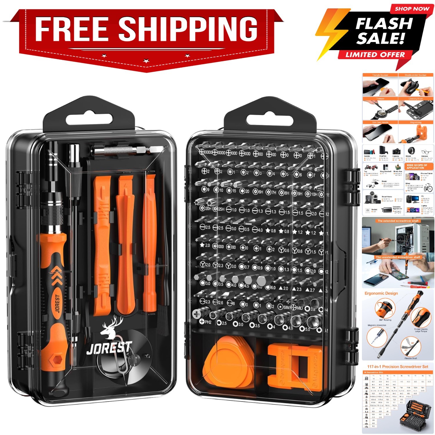 117 in 1 Set, Tool Gifts for Men, Mini Repair Tool Kit with Torx Triwing Bits…