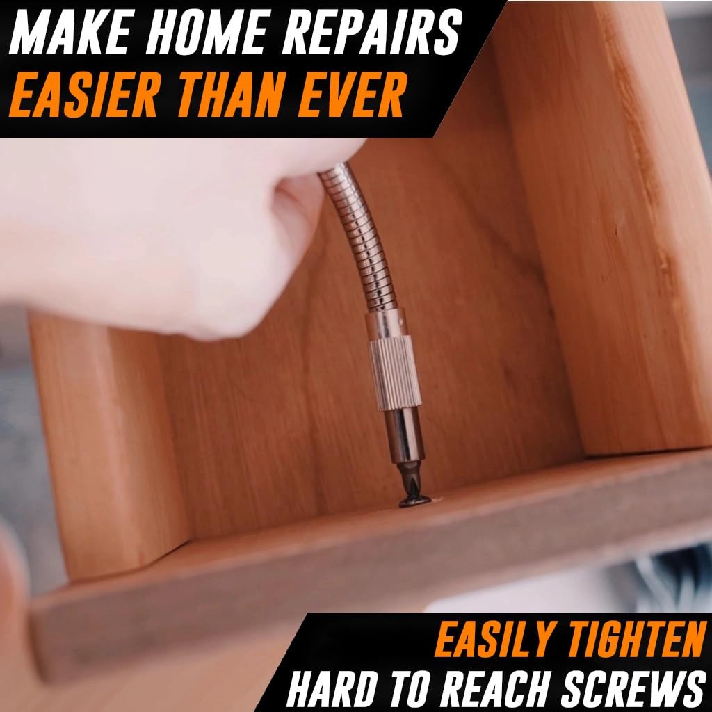 Mutt Tools 12 in 1 Ratcheting Flexible Screwdriver for Tight Spaces – Flexibl…
