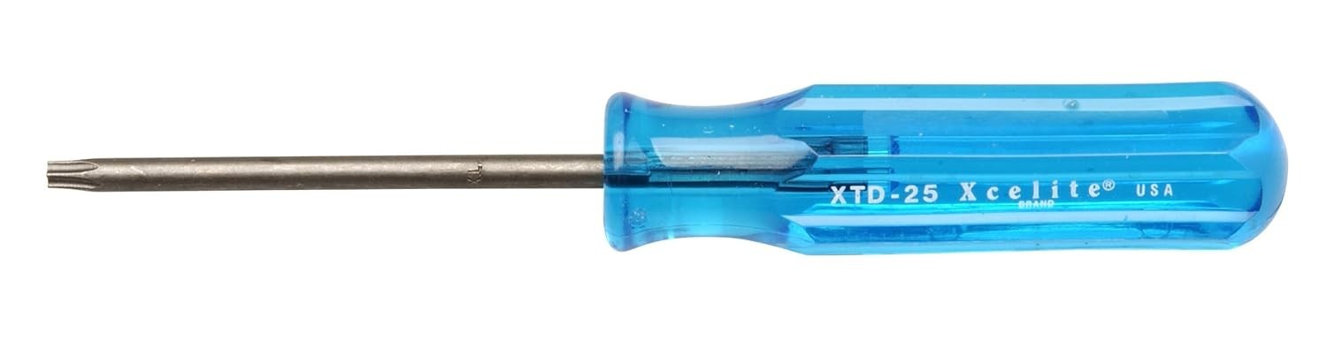 XCELITE XTD25 Chromium Vanadium Steel Torx Round Blade Screwdriver, T25 Head