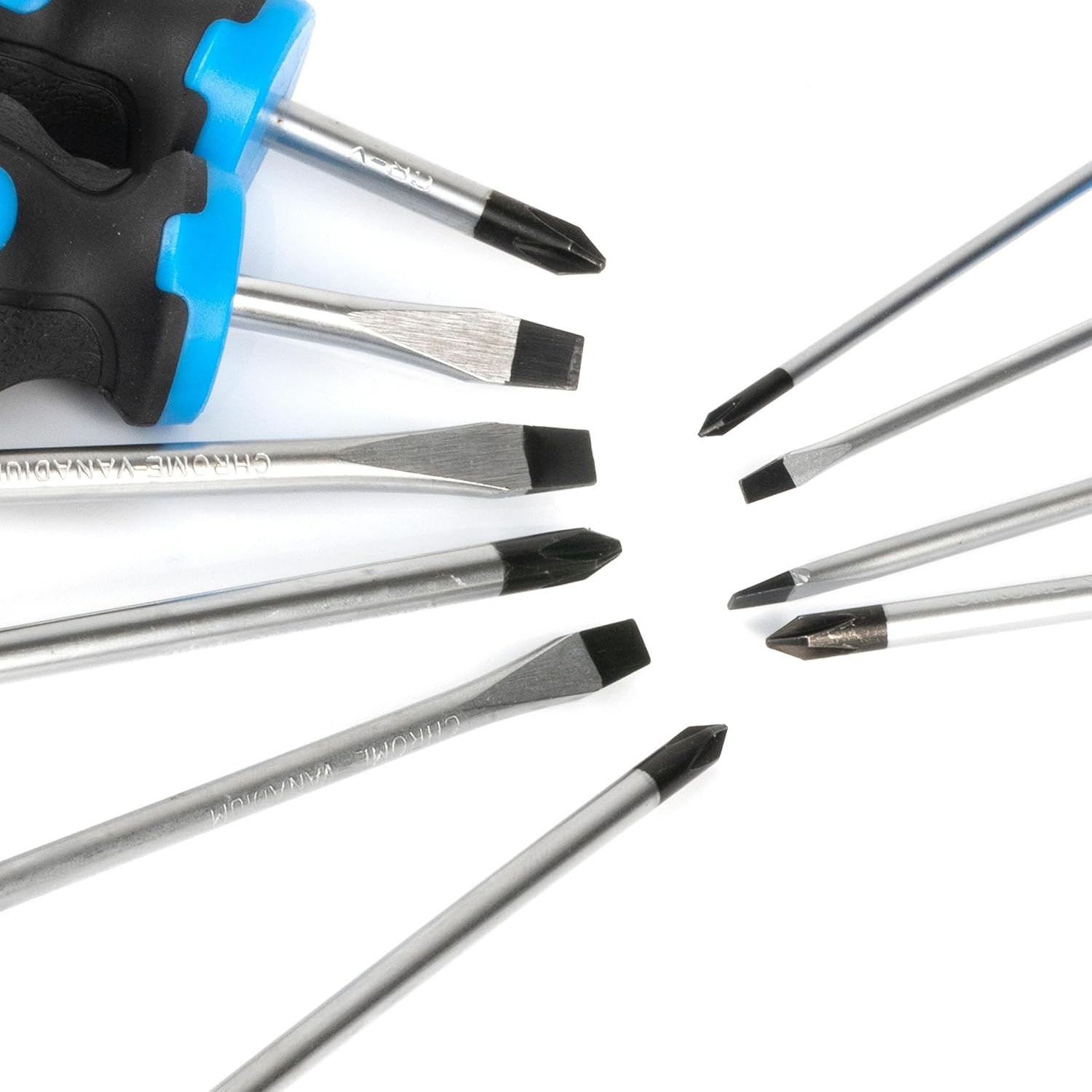 NEIKO 01378A Magnetic Screwdriver Set | 10 Piece | Pack of 1, Blue and Black