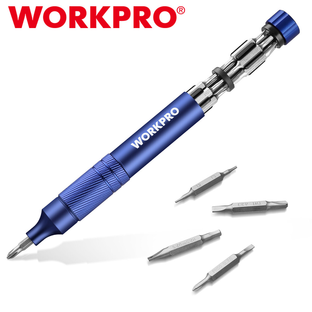 WORKPRO 24-in-1 Precision Screwdriver Multi-Bit Screwdriver W/S2 Steel Bits Blue
