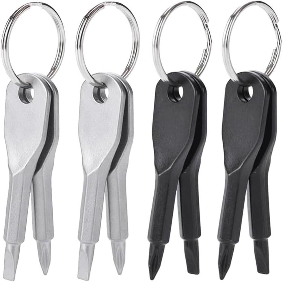 8Pcs Mini Keychain Screwdriver,Outdoor Portable EDC Multifunction Screwdriver Se