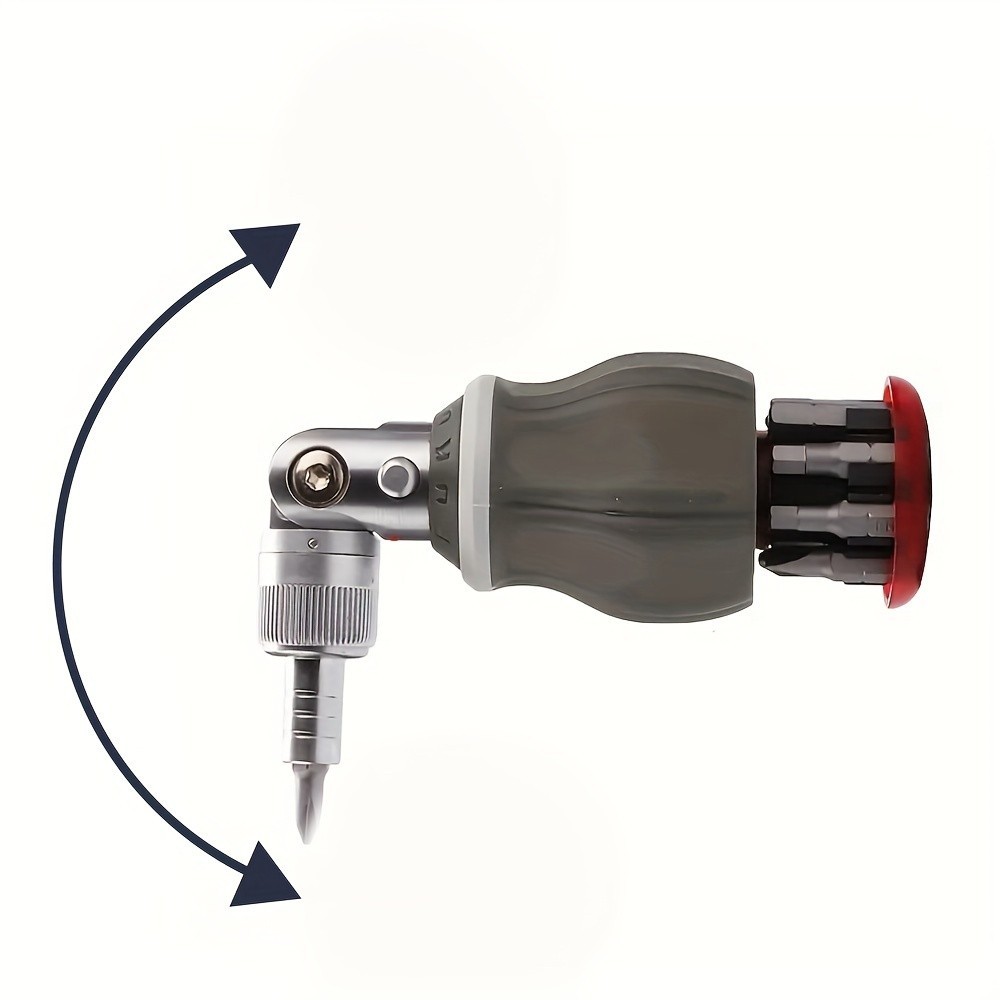 Multi-Angle Ratchet Screwdriver Set – 8 Bits, Adjustable for Tight Spaces