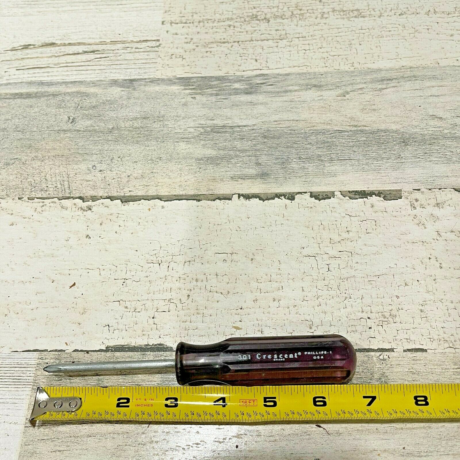 Crescent Phillips #1 Screwdriver 301 Made in USA Gray