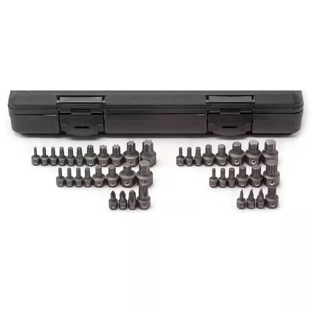 Low Profile Phillips, Slotted, Torx, Hex, and Triple Square Insert Bit Set for W