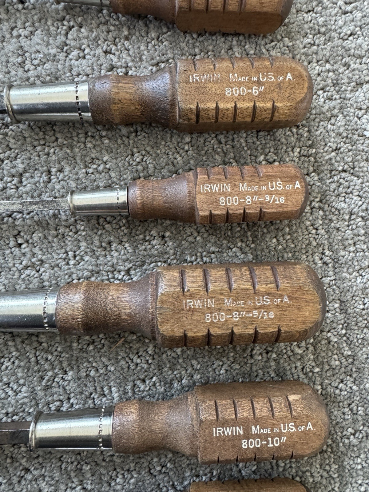 IRWIN 800 Series Wood Handle Screwdriver Set 11pc Slotted/Phillips Made in USA