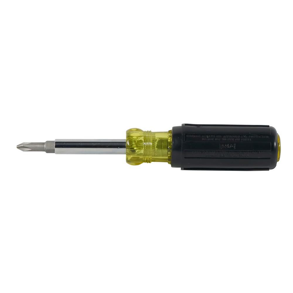 Klein Tools 5 in 1 Multi Bit Screwdriver Nut Driver with Cushion Grip Handle