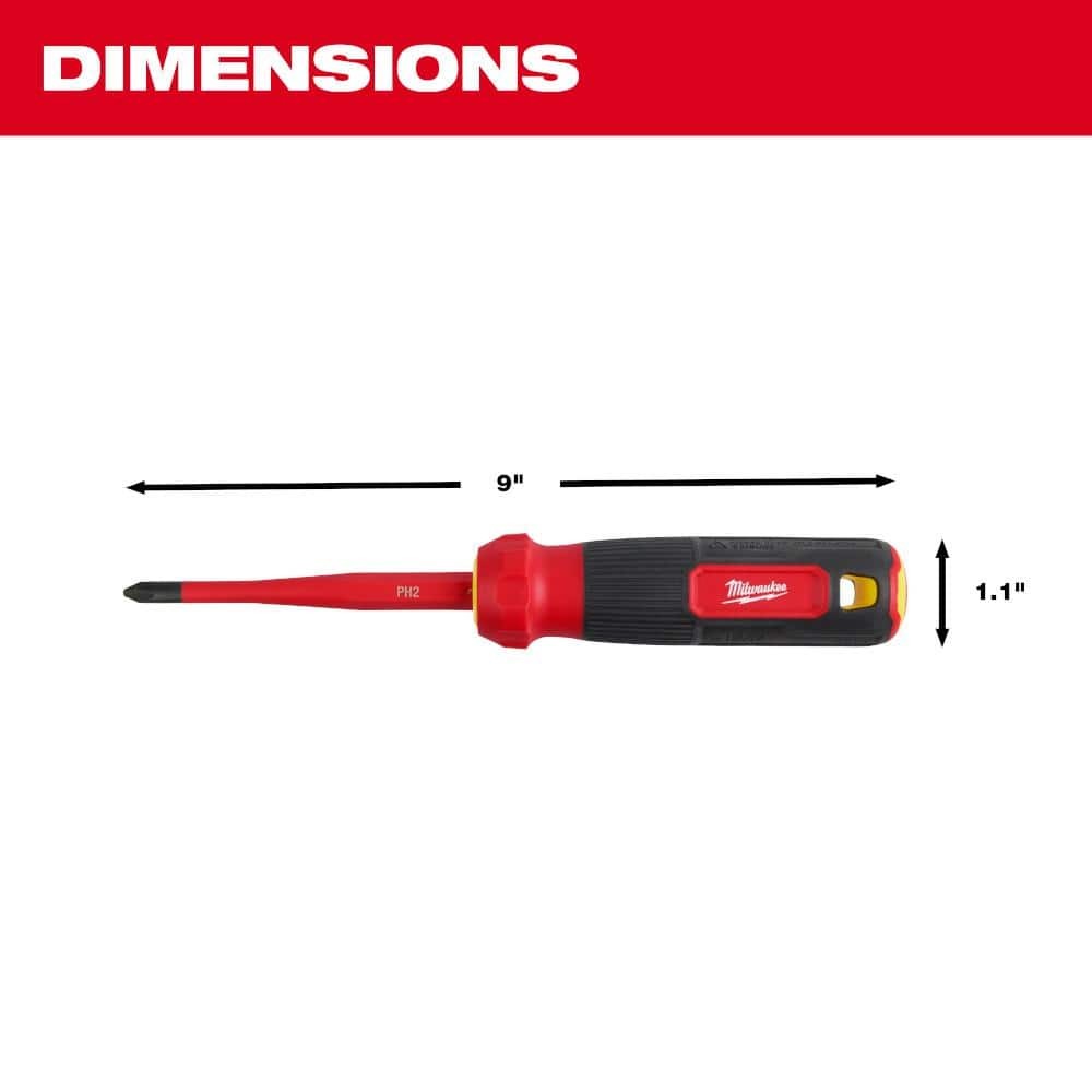 Milwaukee 4-in-1 1000V Insulated Slim-Tip Multi-Bit Screwdriver