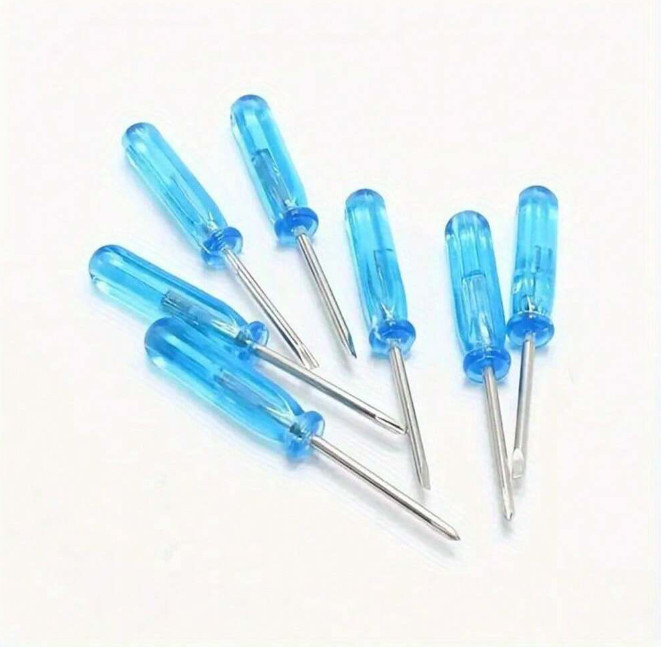 10pcs Mini Precision Screwdriver Set – 2mm Cross & Flat Head Repair Tools