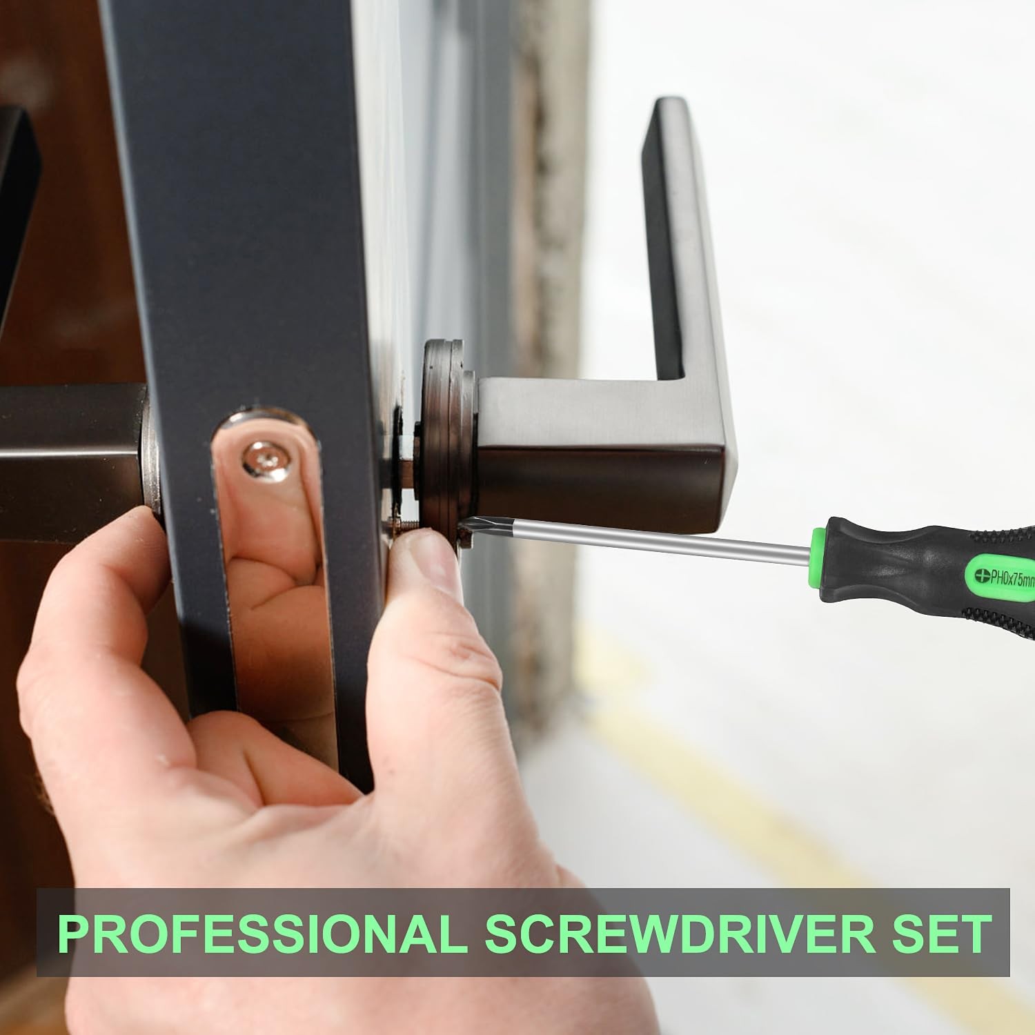 GURADESIGN 7-Piece Magnetic Screwdrivers Set, 4 ‎Phillips & Slotted, Green