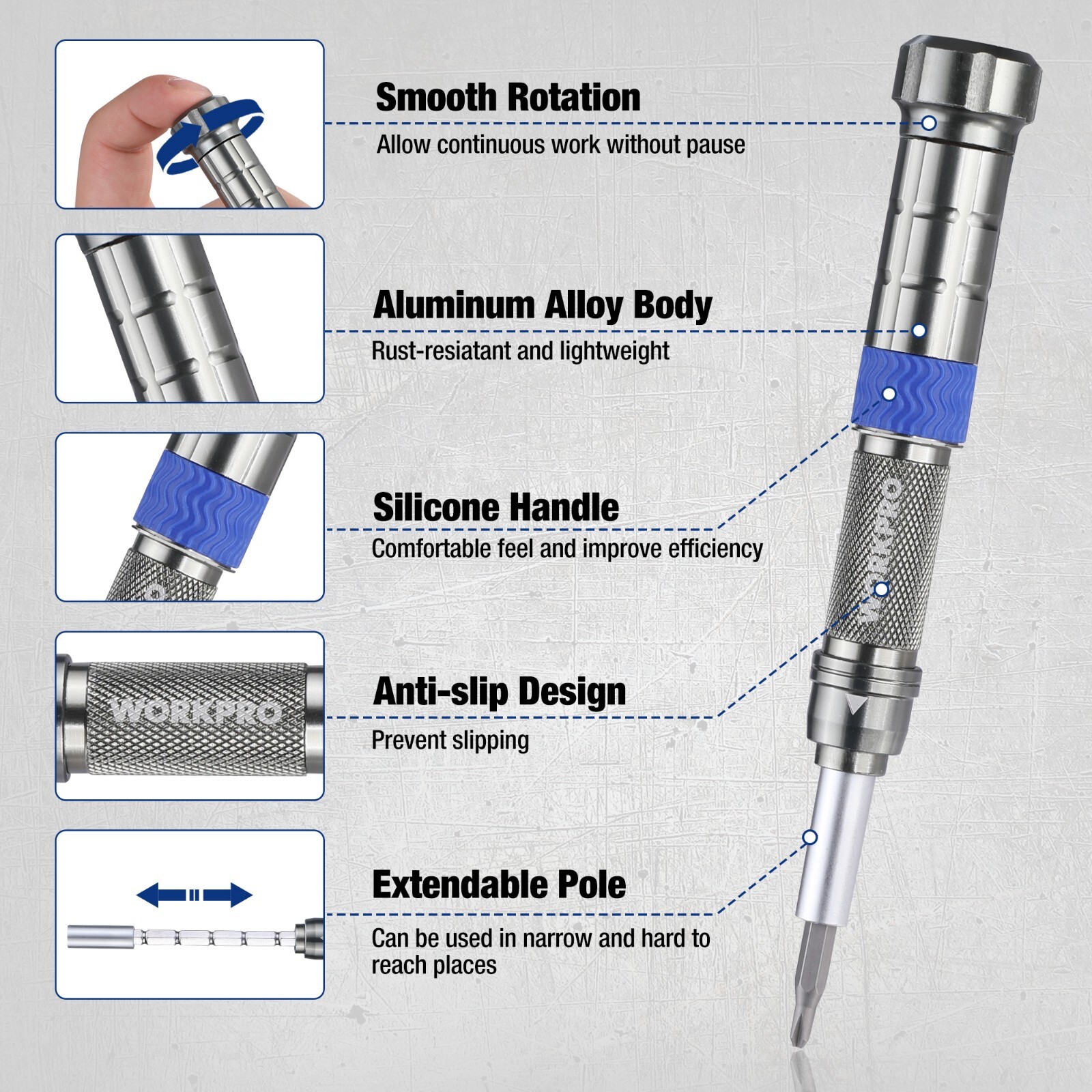 24 in 1 Small Screwdriver Set w/Extendable Pole, Magnetic Mini Repair Tool Kit