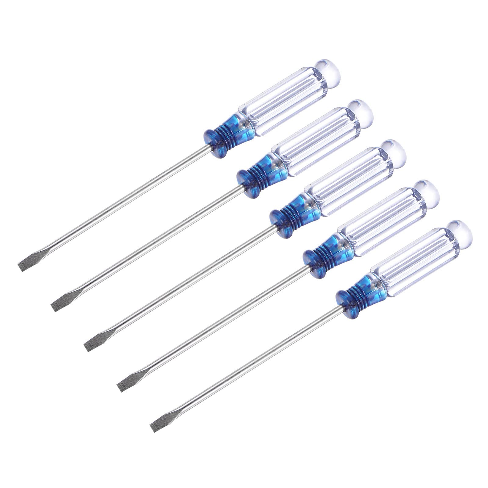 uxcell Mini Slotted Screwdriver, 3.0mm Flat Head 127mm Length for Transparent