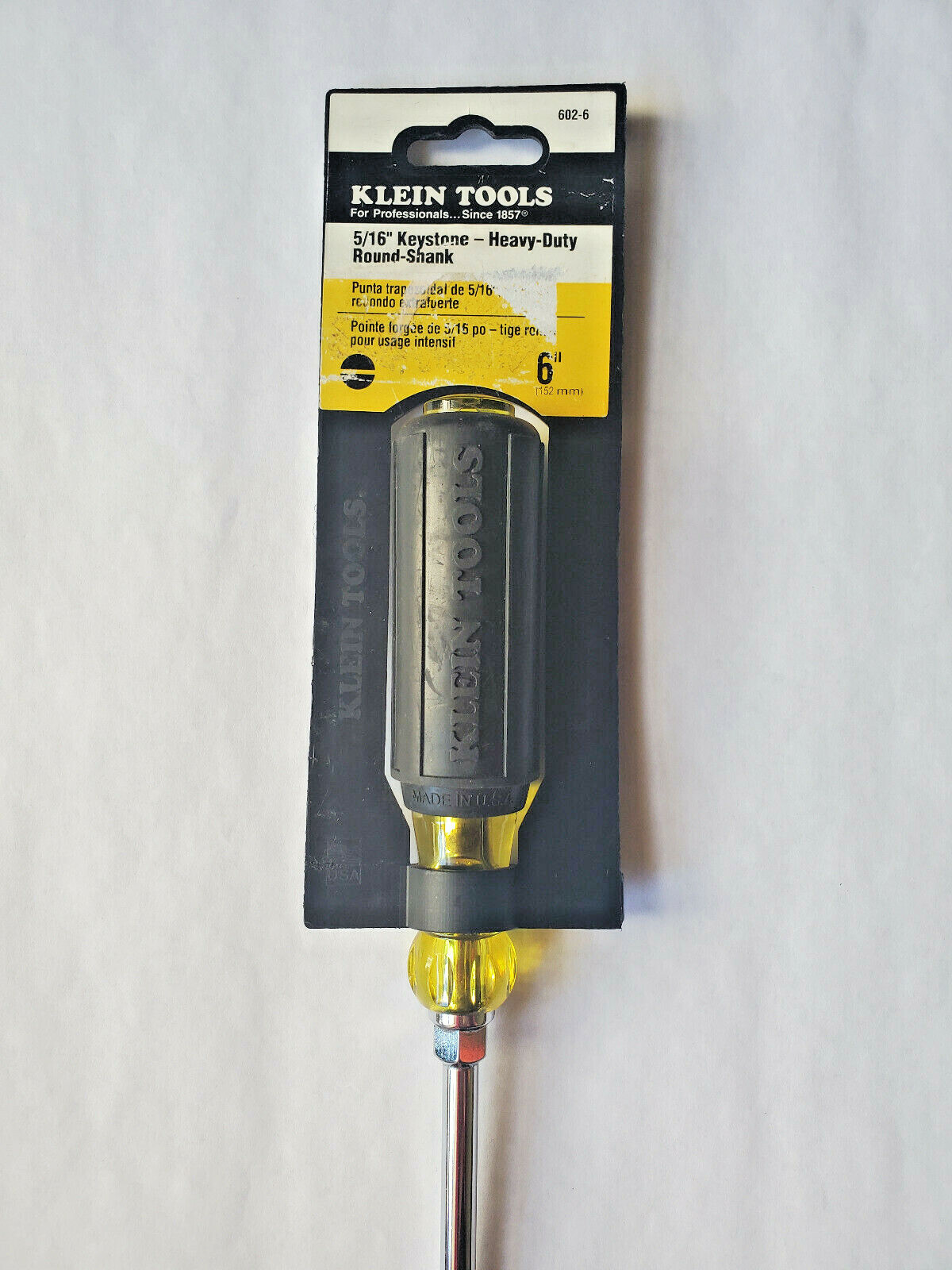 Klein Tools 5/16″ Keystone Tip with 6″ Heavy Duty Round Shank 602-6. Brand New!