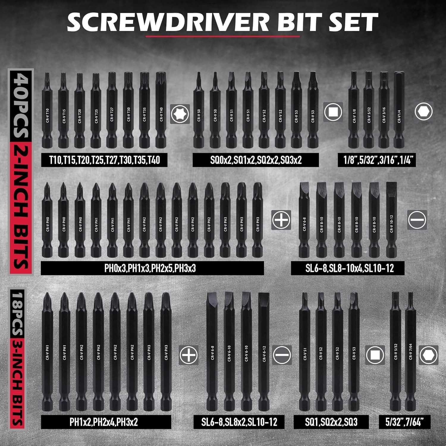 Juego de Puntas Para Taladro Impacto Magneticas Atornillador Llave Carraca 232Pc
