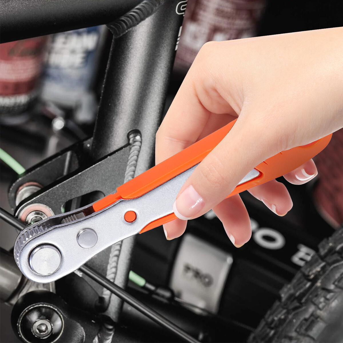 Magnetic Right Angle Screwdriver Hex Forward & Reverse Ratchet Wrench +10 Bits