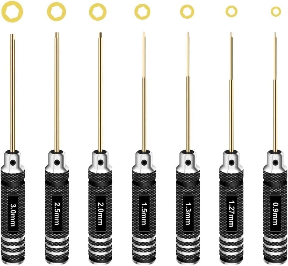 Hex Driver Set Hex Allen Screwdriver Kit 0.9mm 1.27mm 1.3mm 1.5mm 2.0mm 2.5mm.