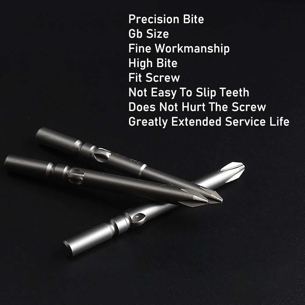 10 Pcs PH00-PH2 Phillips Screwdriver Drill Bit S2 Steel 5mm Round Shank 50-150mm