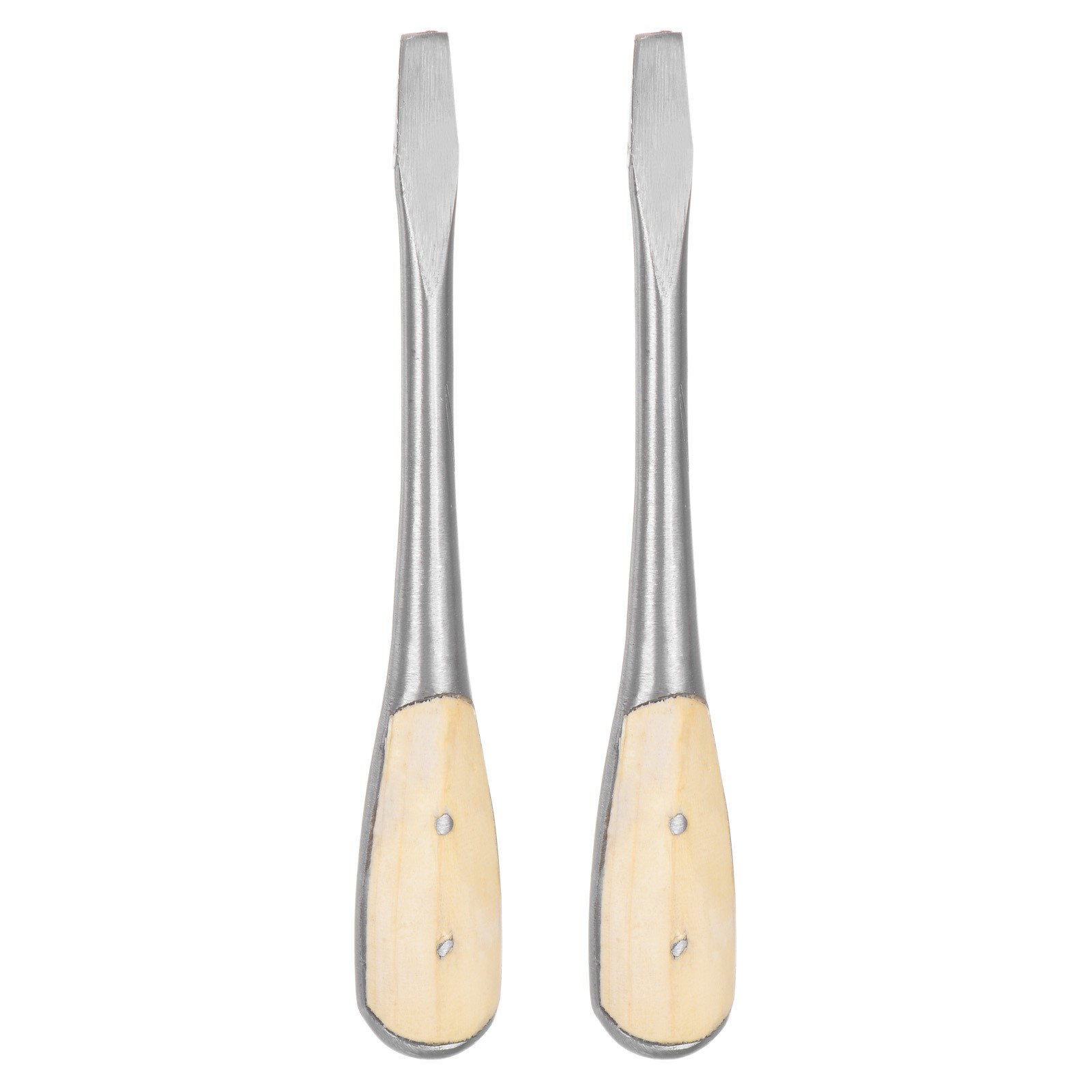 2pcs Slotted Screwdriver SL9 8″ Flat-Blade Screwdrivers with Wooden Handle