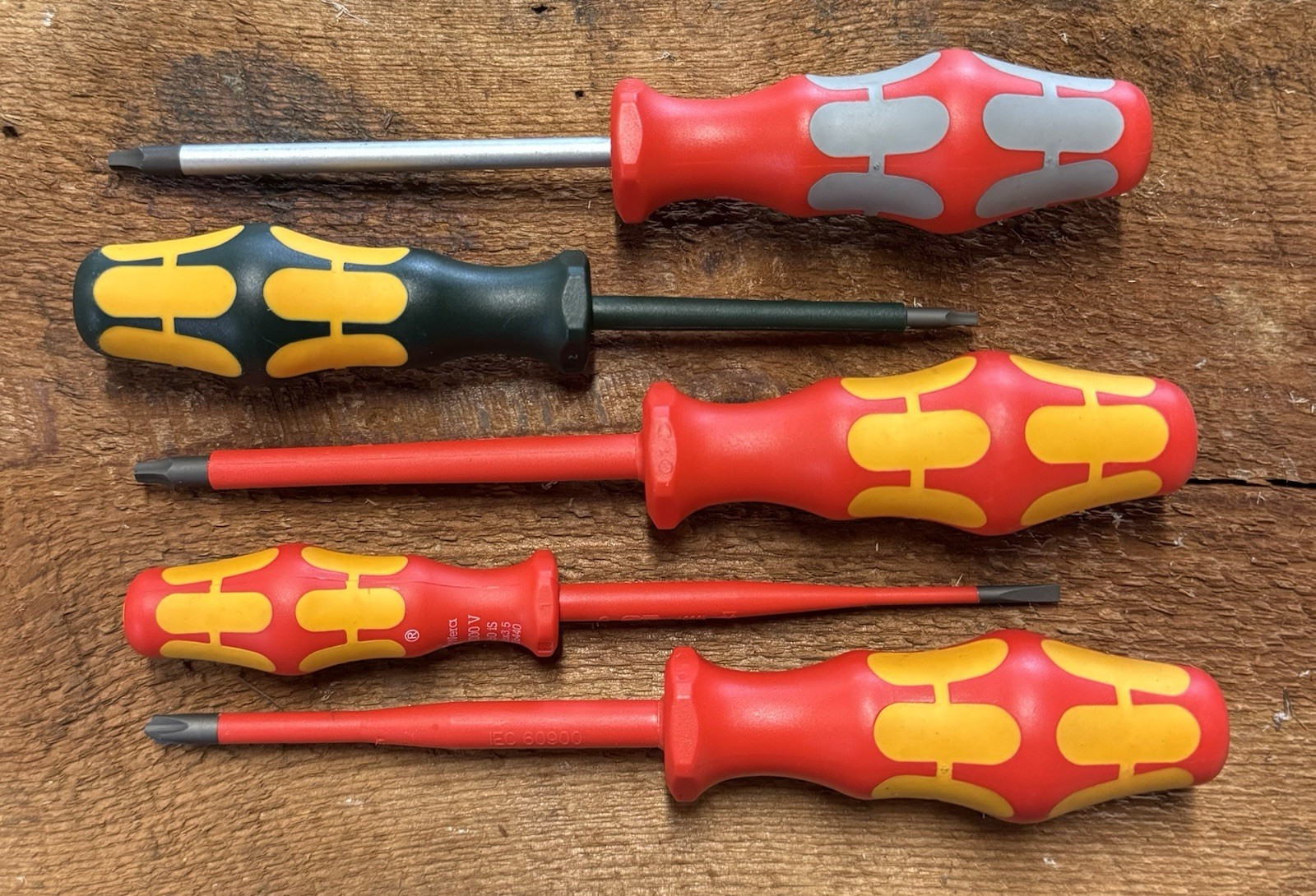 Wera Lot of 5 Screwdrivers mixed Lot Insulated – Phillips/Flathead/Square NEW