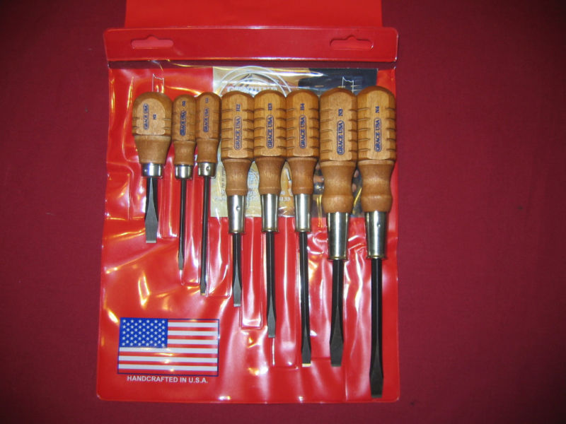 GRACE USA HG-8 8PC GUNSMITH MACHINIST SCREWDRIVER SET MADE IN THE USA