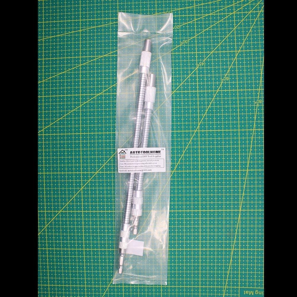 2Pc Flexible Extension Drill Bit Holder Shaft Impact Driver for Hand Ratchet 1/4