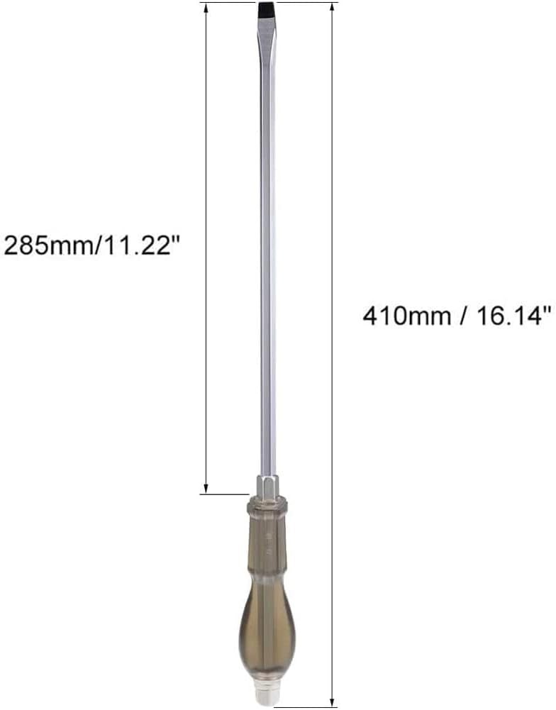 Heavy-Duty 12-Inch Slotted Impact Screwdriver for Demolition & General Repairs