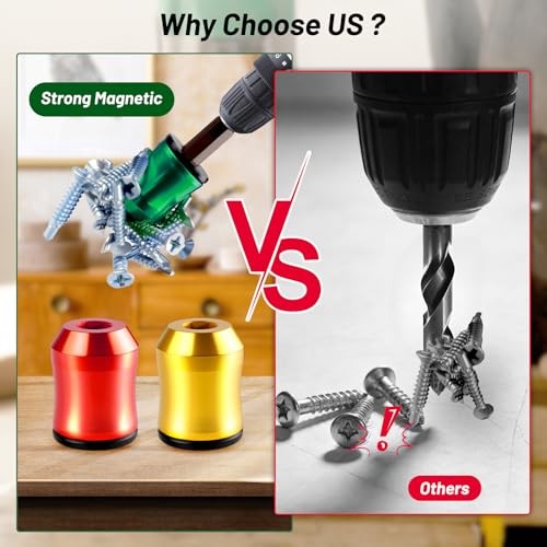 3PCS Magnetic Screw Holder,Strong Screwdriver Head Magnetic Ring,Universal Remov