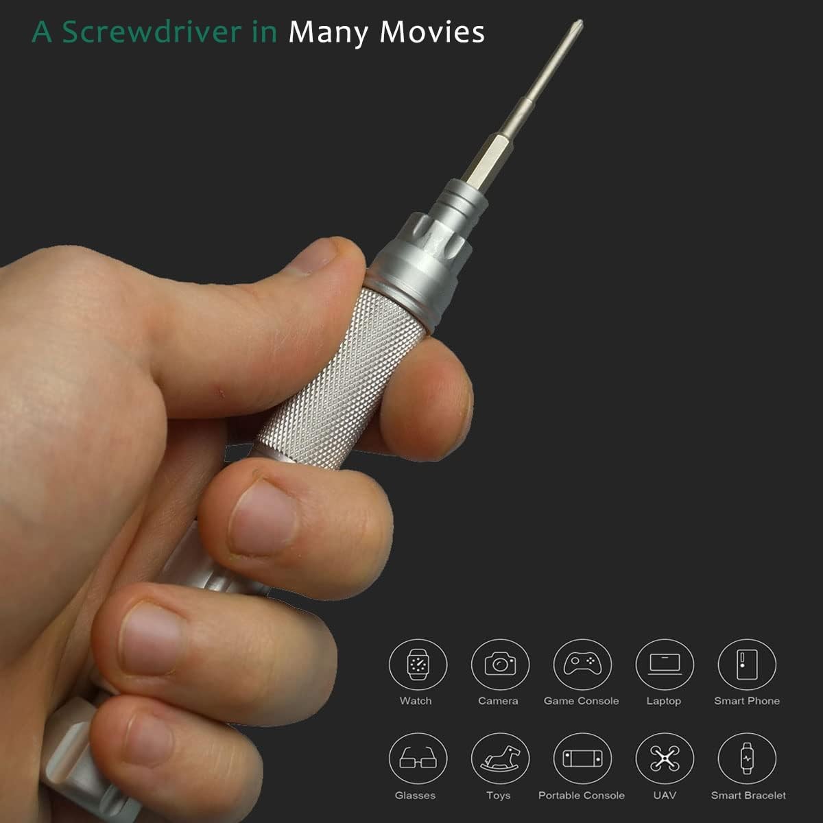 Small Precision Screwdriver Set for Electronics,22 in 1 Mini Small, Silver