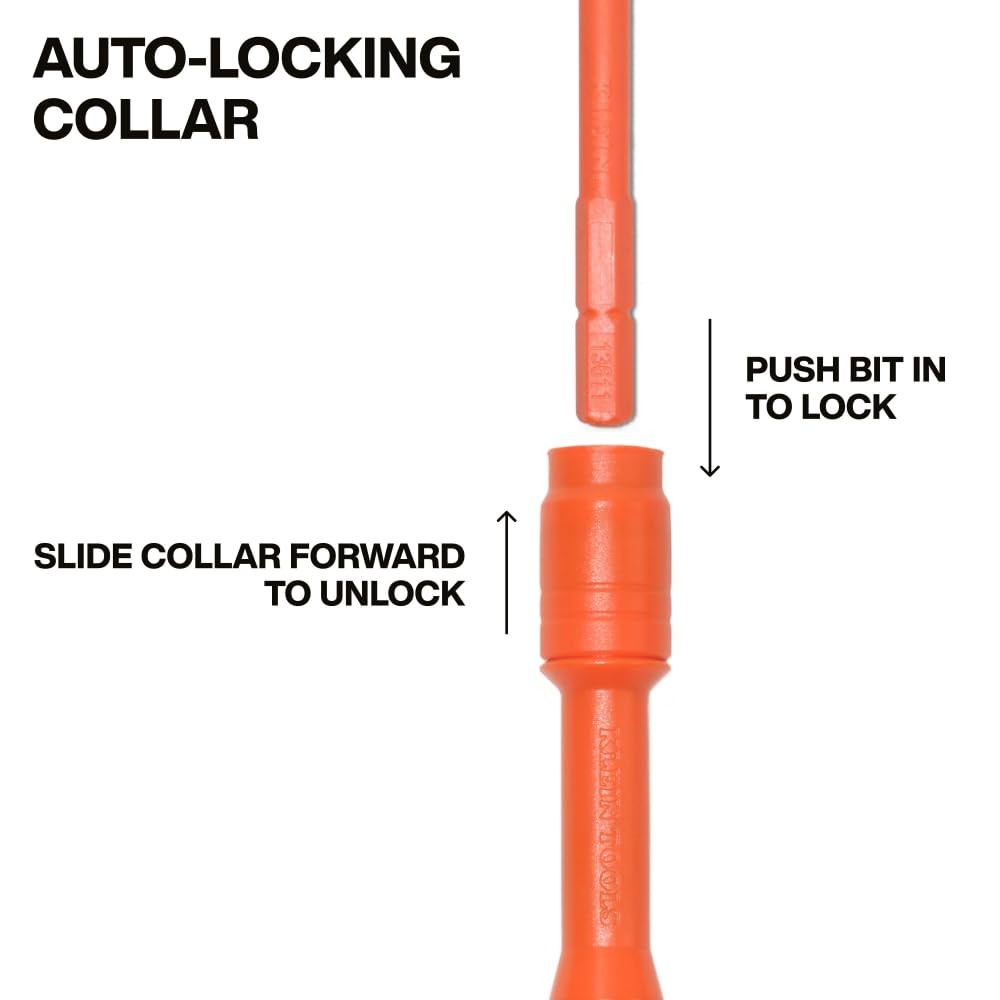 Klein Tools 32306INS 6-in-1 Insulated Multi-Bit Screwdriver, Orange/Black